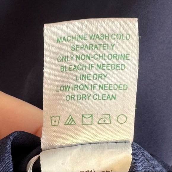 Lilly Pulitzer Amenna Lace Flounce Sleeve Blouse, True Navy, Size 00 - Picture 8 of 9